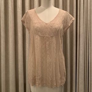 Fossil brown lace blouse